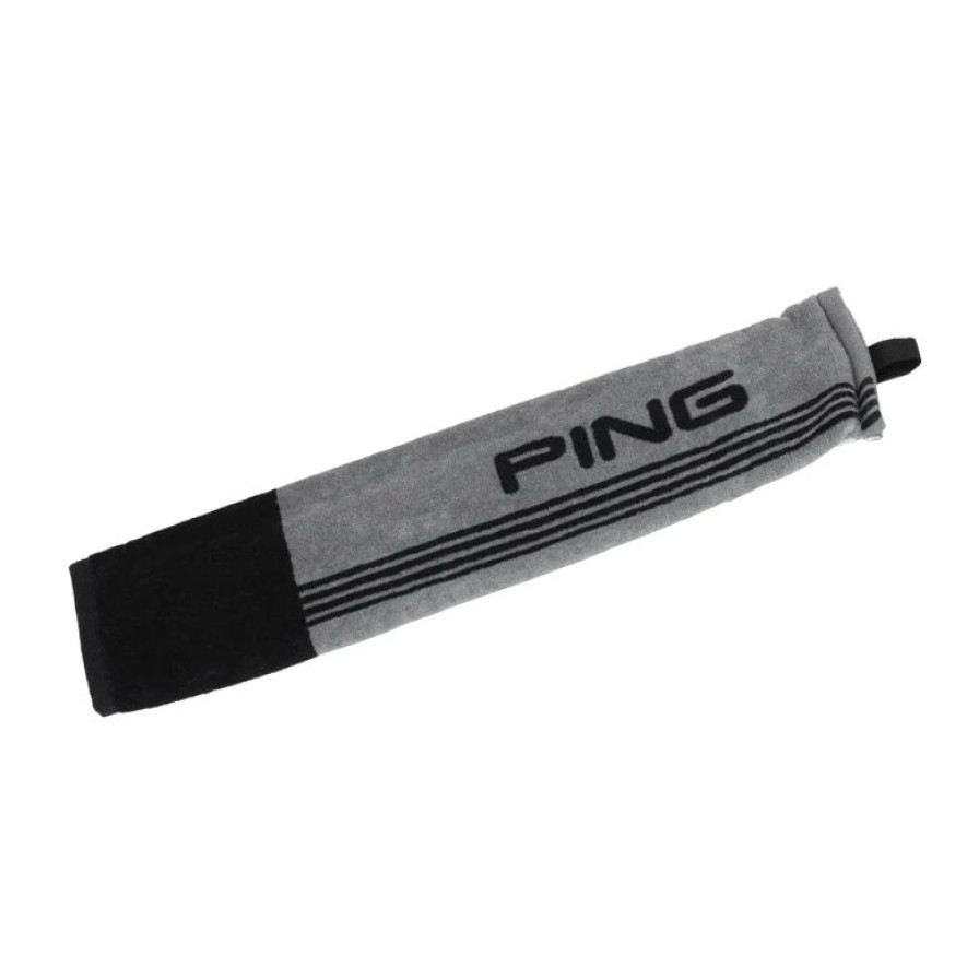 Andre Ping | Ping Tri-Fold Towel - Black/Grey